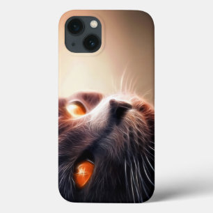 Nahaufnahme Ästhetik Katzen Gesicht Mit Farbigen A Case-Mate iPhone Hülle