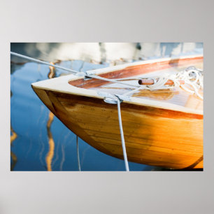 Nahaufnahme auf gebundenem oben Boot Poster
