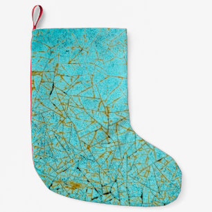 Nahaufnahme der alten, grunge Metallkarosserie-Tex Kleiner Weihnachtsstrumpf