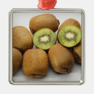 Nahaufnahme der Kiwis Silbernes Ornament