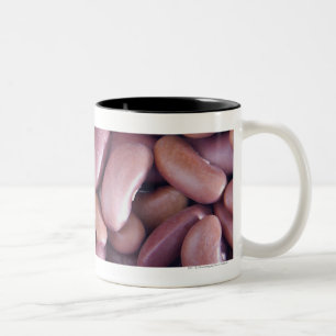 Nahaufnahme der weißer Bohnen Zweifarbige Tasse