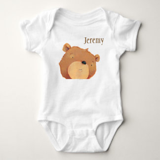 Nahaufnahme des großen Braunbären Baby Strampler