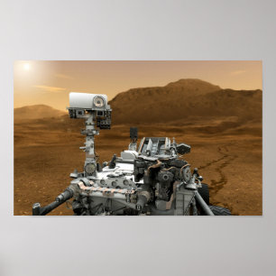 Nahaufnahme des Mars-Neugier-Vagabunden Poster