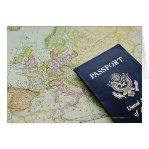 Nahaufnahme des Passes liegend auf europäischer