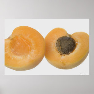 Nahaufnahme des Querschnitts einer Pflaume Poster