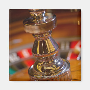 Nahaufnahme des Rouletterades Magnet