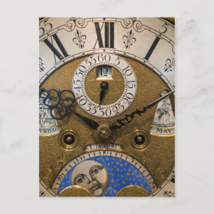 Nahaufnahme einer alten Uhr, Deutschland Postkarte