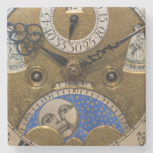 Nahaufnahme einer alten Uhr, Deutschland Steinuntersetzer