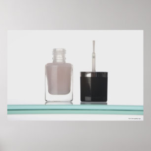 Nahaufnahme einer Flasche Nagellacks Poster
