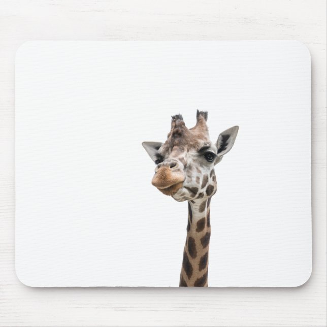 Nahaufnahme eines herrlichen Giraffengesichtes Mousepad (Vorne)