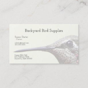 Nahaufnahme eines Kolibris Visitenkarte