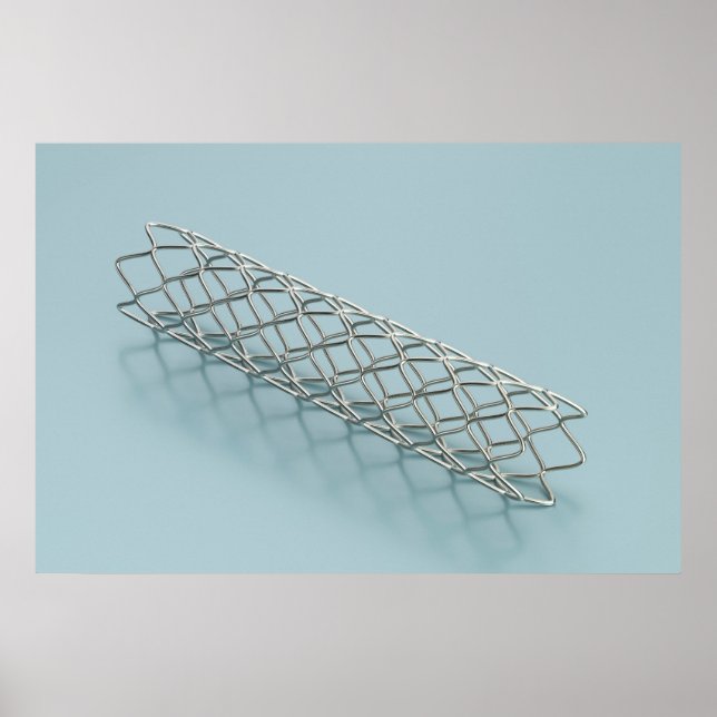Nahaufnahme eines medizinischen Stents Poster (Vorne)