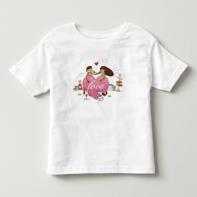 Nahaufnahme eines Paares, das ein Herz hält, Kleinkind T-shirt (Vorderseite)