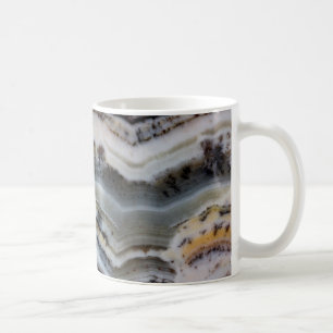 Nahaufnahme eines Silber-Lace-Onyx Kaffeetasse