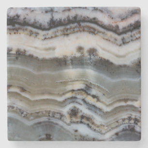 Nahaufnahme eines Silber-Lace-Onyx Steinuntersetzer