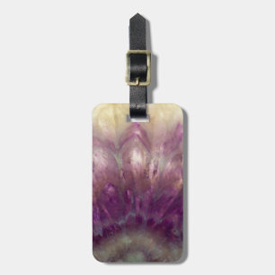 Nahaufnahme eines violetten Amethysts Gepäckanhänger