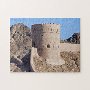 Nahaufnahme eines Wachturms im alten Muscat - Oman