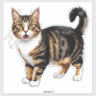 Nahaufnahme Katzenporträt Aufkleber