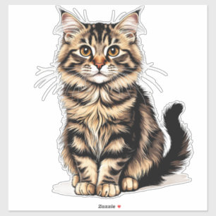 Nahaufnahme Katzenporträt Aufkleber