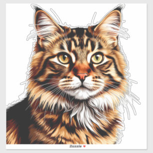 Nahaufnahme Porträt Amerikanische Bobtail-Katze Aufkleber