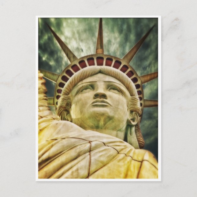 Nahaufnahme-Postkarte der Freiheitsstatue Postkarte (Vorderseite)