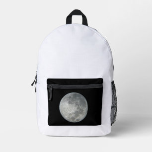 Nahaufnahme Vollmond im Nachthimmel. Fotografie Bedruckter Rucksack