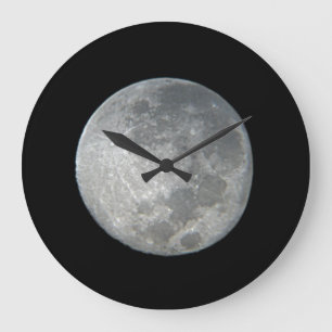 Nahaufnahme Vollmond im Nachthimmel. Fotografie Große Wanduhr