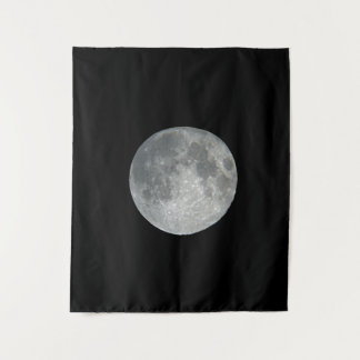 Nahaufnahme Vollmond im Nachthimmel. Fotografie Wandteppich