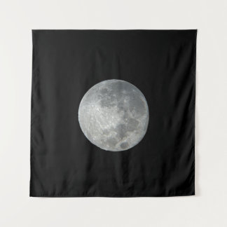 Nahaufnahme Vollmond im Nachthimmel. Fotografie Wandteppich