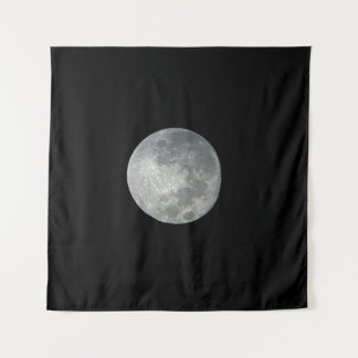 Nahaufnahme Vollmond im Nachthimmel. Fotografie Wandteppich