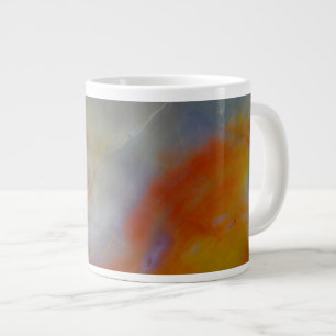 Nahaufnahme von abstraktem versteinertem Holz Jumbo-Tasse