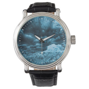 Nahaufnahme von blauem Eis, Island Armbanduhr
