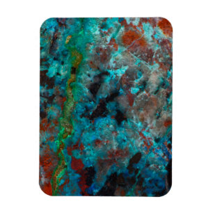 Nahaufnahme von blauem Shattuckit Magnet