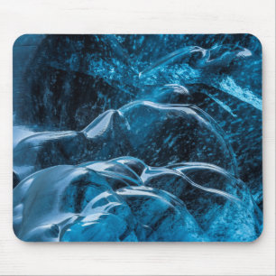 Nahaufnahme von blauen Eiswänden Mousepad