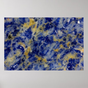 Nahaufnahme von einem blauen Sodalit Poster