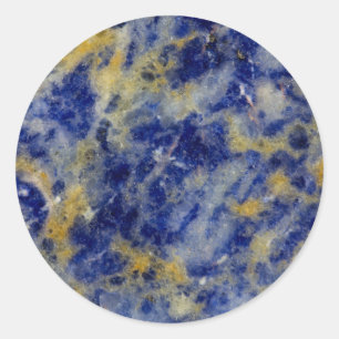Nahaufnahme von einem blauen Sodalith Runder Aufkleber
