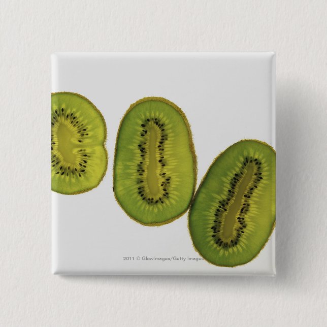 Nahaufnahme von fünf Scheiben Kiwi Button (Vorderseite)