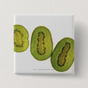 Nahaufnahme von fünf Scheiben Kiwi Button