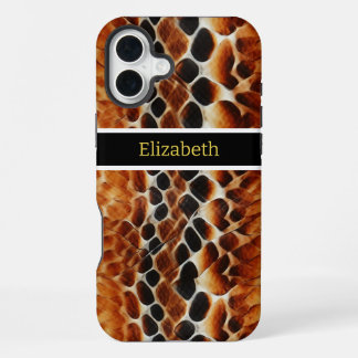 Nahaufnahme von giftigen Schlangenhaut-Mustern iPhone 16 Plus Hülle