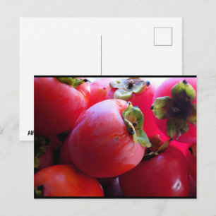 Nahaufnahme von Persimmonfrucht Postkarte