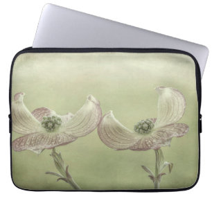 Nahaufnahme von rosa Dogwood-Blüten   Seabeck, WA Laptopschutzhülle