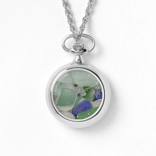 Nahaufnahme von Strandglas, Alaska Armbanduhr