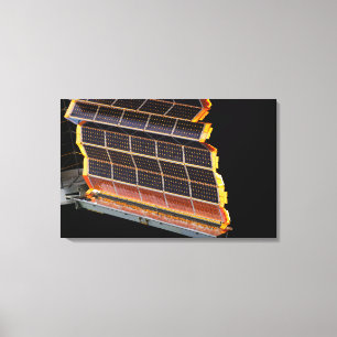 Nahaufnahmeansicht der Solarstromanlagen Leinwanddruck