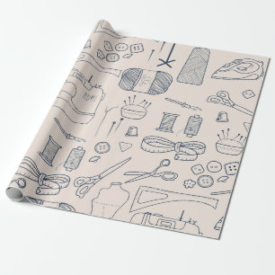 Nähbegriffe Seamstress Hobby Craft Geschenkpapier