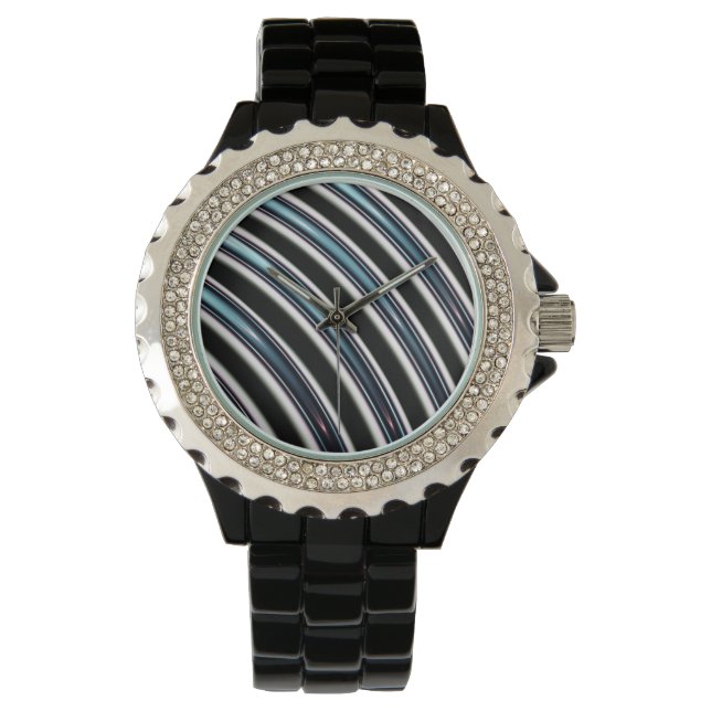 Nahe, abgerundete Linien eines Fraktals Armbanduhr (Vorderseite)
