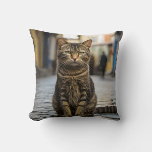 Nahe Aufnahme der Niedlichen Katze #2 Kissen