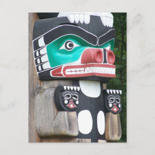 Nahe Aufnahme eines Totempfängers Postkarte