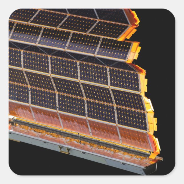 Nahe Darstellung der Solaranlagen Quadratischer Aufkleber (Vorderseite)