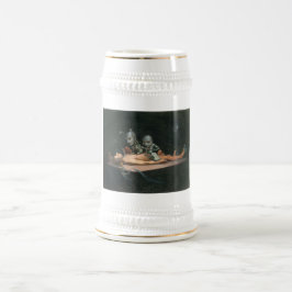 Nahe dem Tode erleben, wie böse Dämonenspirale zu  Bierglas