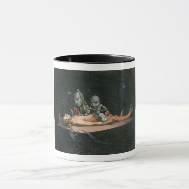 Nahe dem Tode erleben, wie böse Dämonenspirale zu  Tasse (Zentrum)